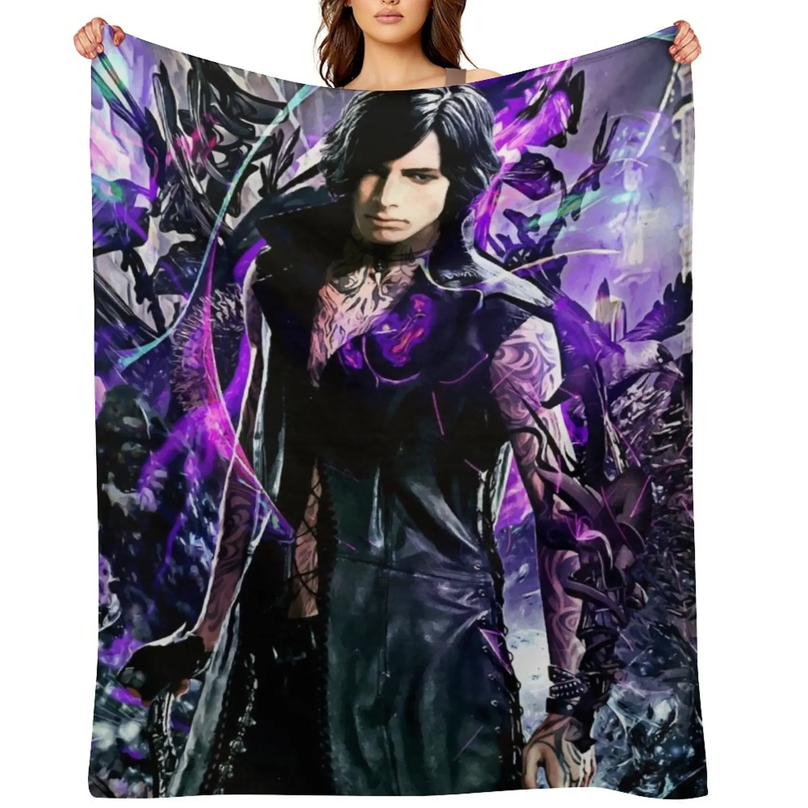 

Devil May Cry 5 V Throw Blanket Sofas Bed linens Cute Plaid Plaid on the sofa Blankets