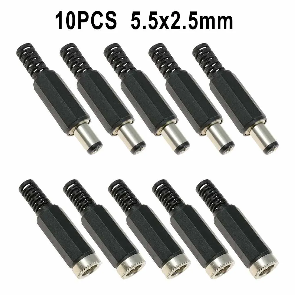 Electronic DC Power Connector Low Frequency Male + Female Power Supply Socket With Terminations Brand New Electronic