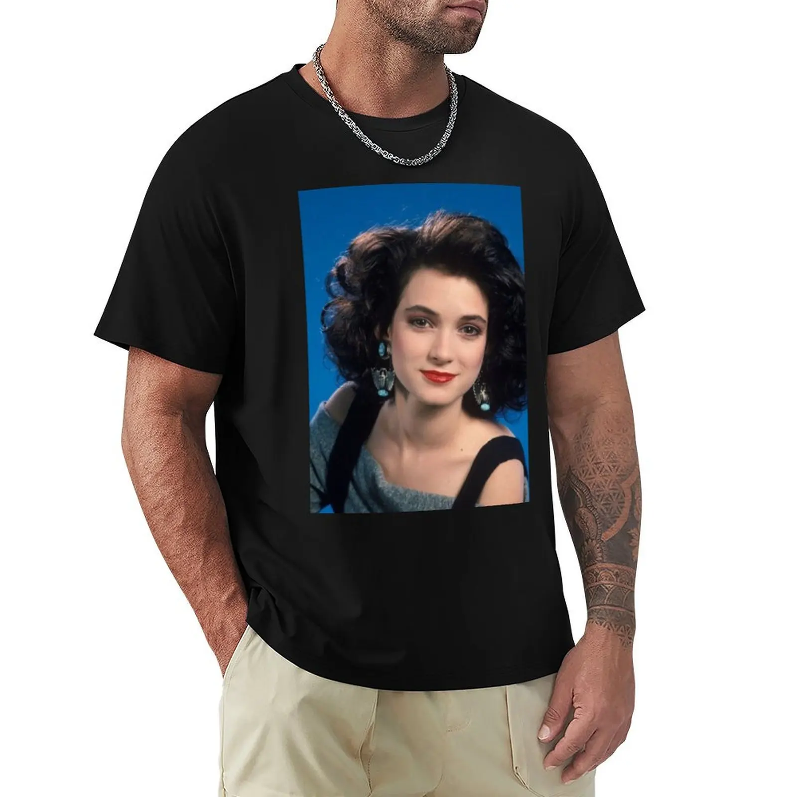 Winona Ryder - Young T-Shirt sublime Aesthetic clothing baggy shirts t shirt men