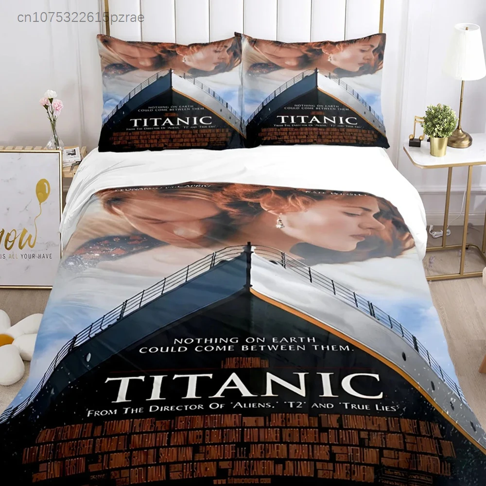 Titanic Romantic Love Duvet Cover Comforter Bedding Set Soft Quilt Cover And Pillowcases For Teens Boy Single Double Queen King 5