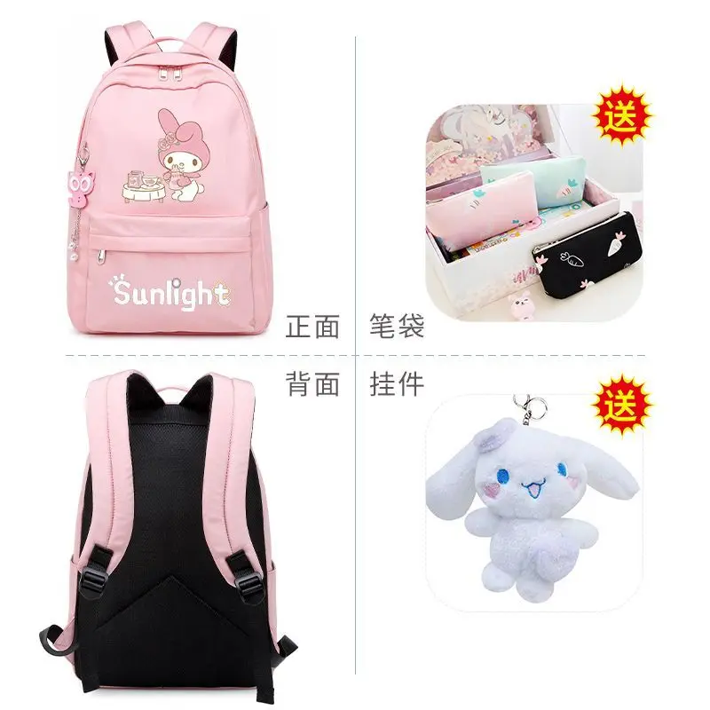 

Модный школьный ранец Cinnamoroll в стиле аниме Kawaii Sanrio Ins, милый мультяшный дорожный рюкзак Ins полачко My Melody, подарки для девочек