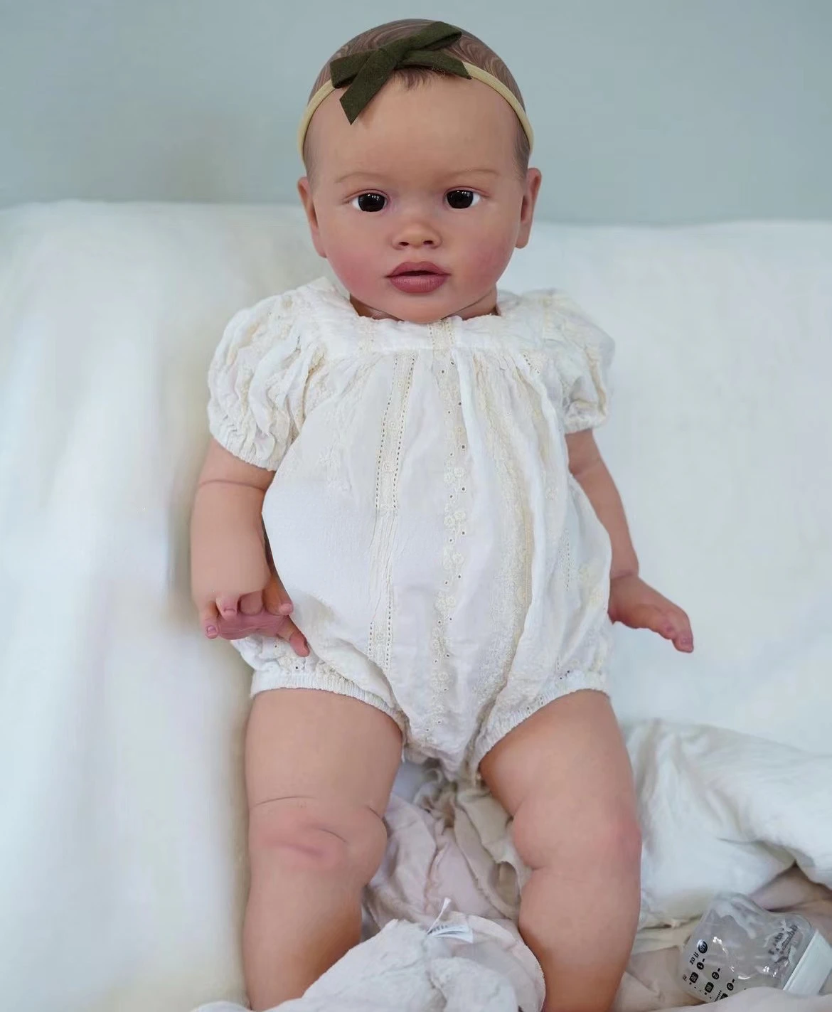 FBBD Artist Painting 26''Reborn Baby Doll Pippa With Hand-Paint Hair Huge Baby 100%Hand-Made Dolls For Girl