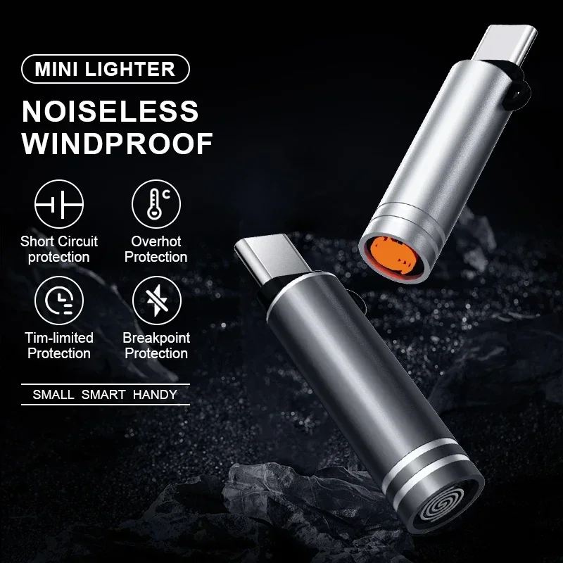 1/3PCS The New TYPE-C Switch Mini Cigarette Lighter Can Be Carried on Airplanes Without Built-in Batteries
