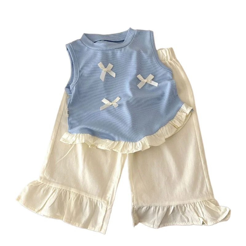 

New Summer Baby Girls Clothes Suit Children Vest Shorts 2Pcs/Sets Kids Clothing Set Infant Casual Costume Toddler Tracksuits