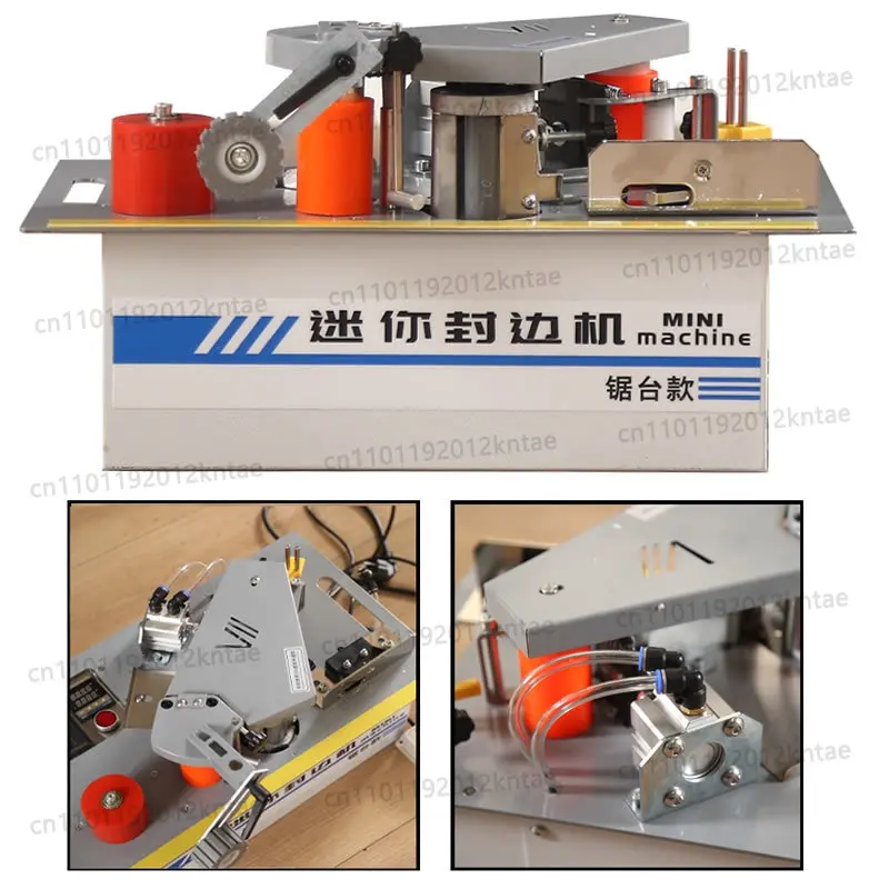 800W Máquina de Enchapado de Cantos para Madera, Encolado  Doble Cara, PortátilAutocortante con Mesa  Sierra