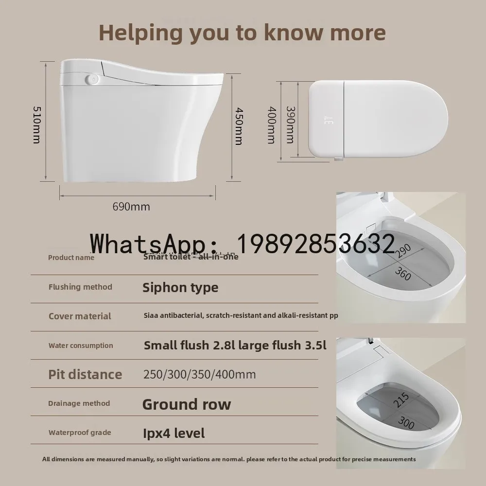 

DSA toilet with water tank ergonomic integrated toilet without water pressure limit