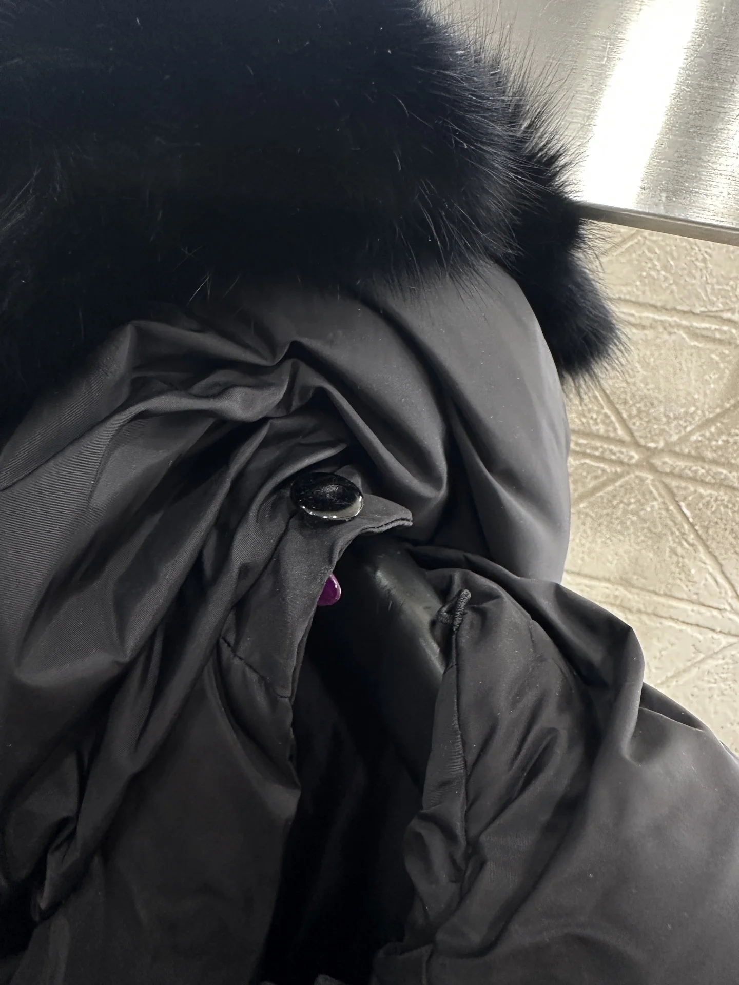 여성용 겨울 신상 방풍 방수 나일론 폭스 퍼 칼라 페이크 투피스 롱 다운 재킷