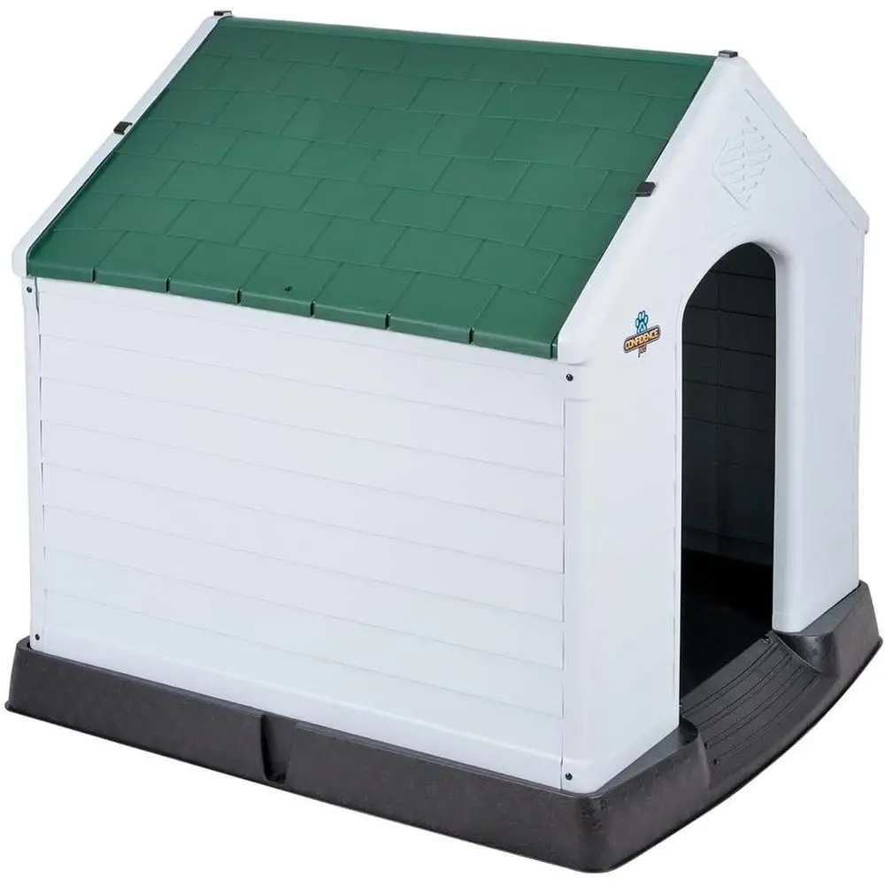 

Large Waterproof Plastic Pet Dog Kennel Outdoor House Green