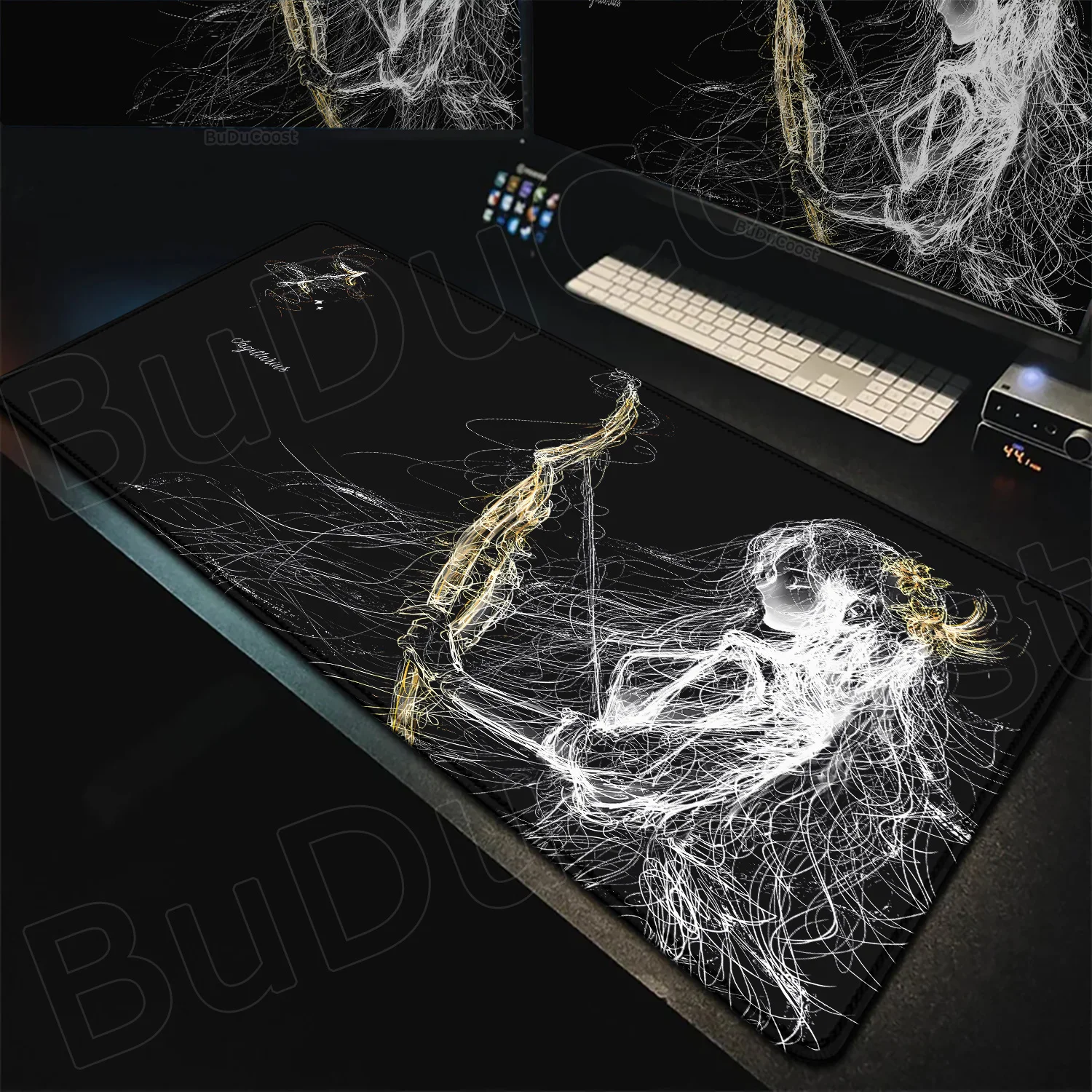 

The Twelve Constellations of The Zodiac Anime Cute Girls Mouse Pad Laptop Gaming Extend Desk Mat Sagittarius Keyboard Mousepad