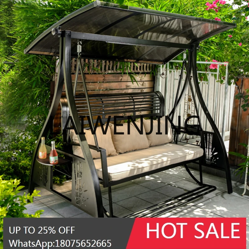 RWJ Leisure Outdoor Balcony Solar Double Cradle Chair Home Terrace Outdoor Glider