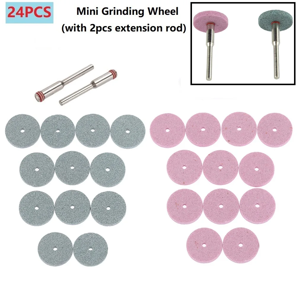 Disco de lijado de muela para pulir, para amoladora, taladro, Mini accesorios de herramientas eléctricas, 24 unids/set, gran oferta