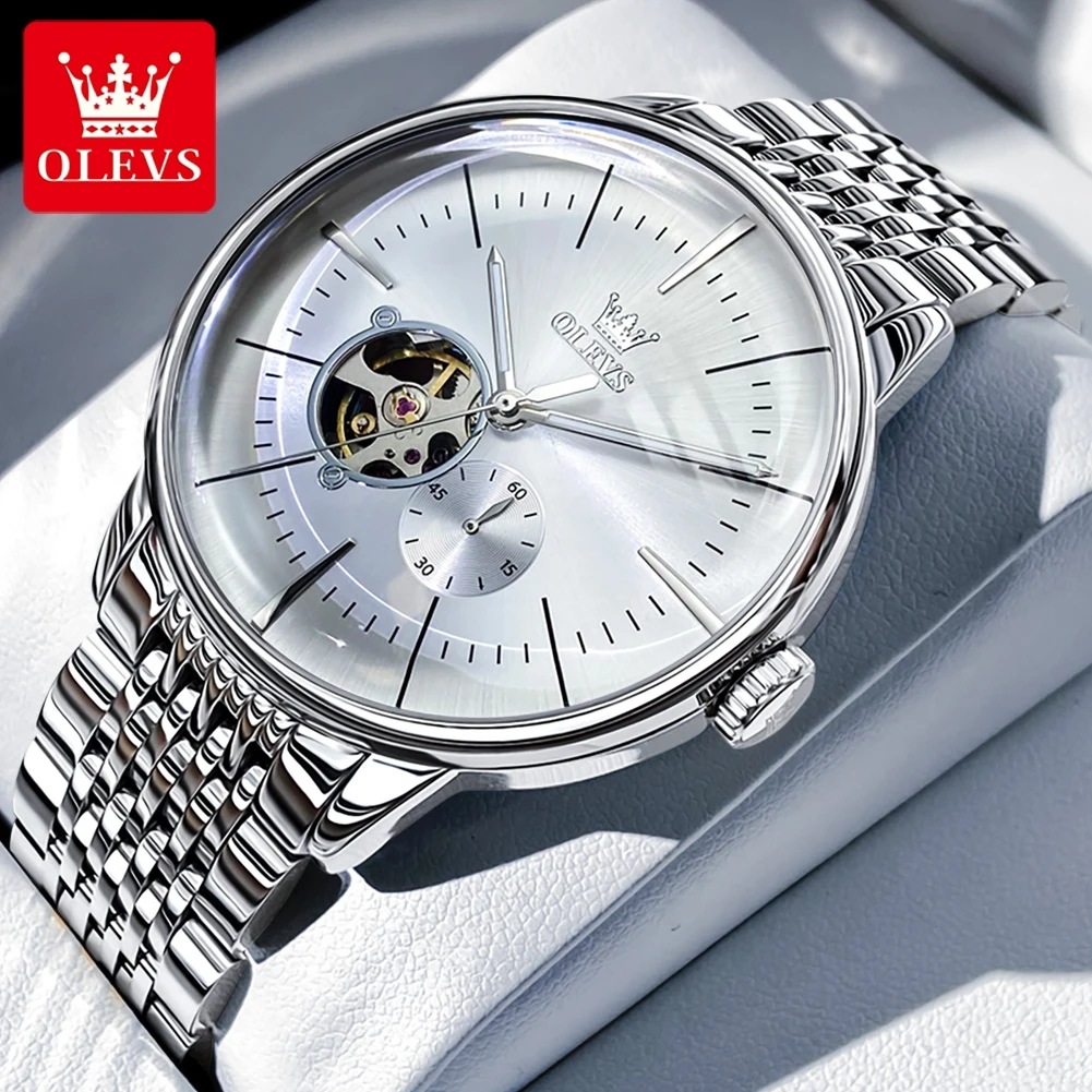 OLEVS 6708 Mens Watch Brand Waterproof Luminous Multifunctional Automatic Mechanical Watch Mens Gifts Watches For Men Original