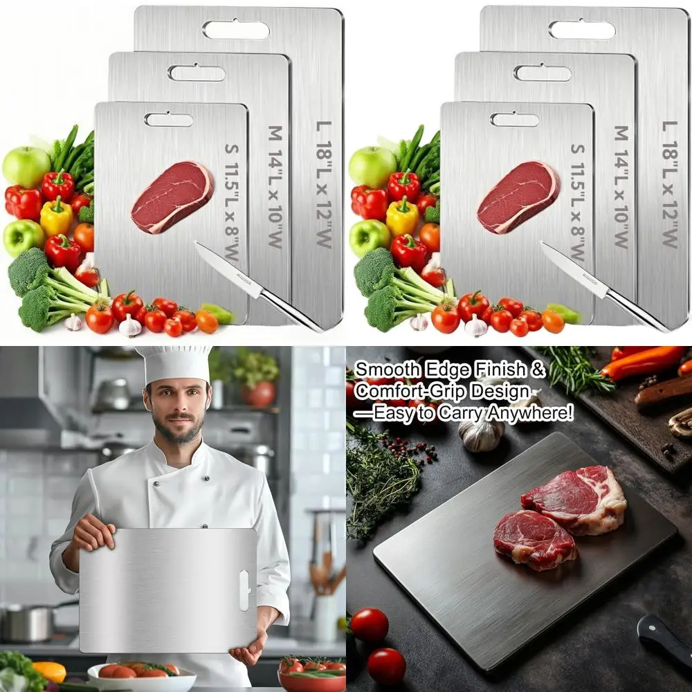 

Кухонная титановая разделочная доска для мяса, овощей, фруктов — идеально подходит для дома и кемпинга