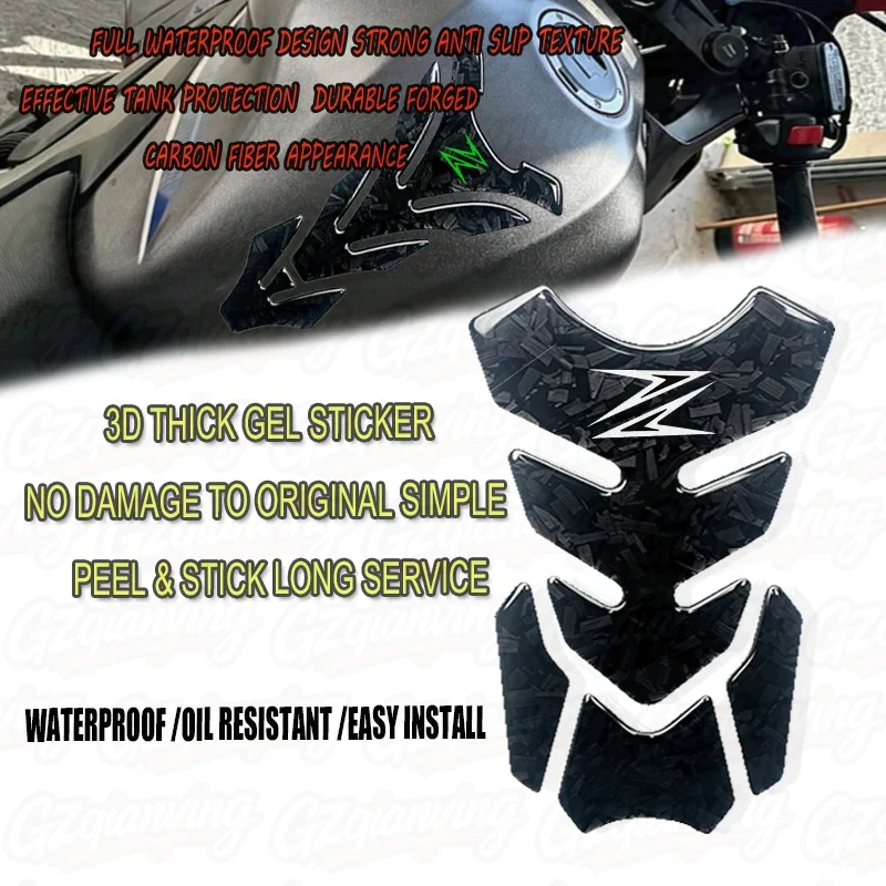 3D Motorcycle Forged Carbon Fiber Fit For For Z 250 SL Z 300 Z 400 Z500 Z750 Z800 Z650 Z900 RS Z1000 SX Waterproof & Anti-slip