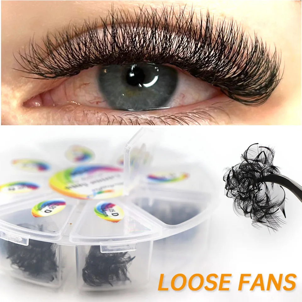 

Loose Russian Volume Fans Eyelash Extensions 100/300/500 Fans Slim Pointy Base Promade Loose Fans 12D/14D/16D/20D False Eyelash