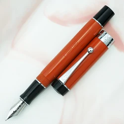 Pluma estilográfica Jinhao 100 Centennial de resina roja con logotipo Jinhao EF/F/M/convertidor de punta doblada escritura negocios Oficina regalo pluma de tinta