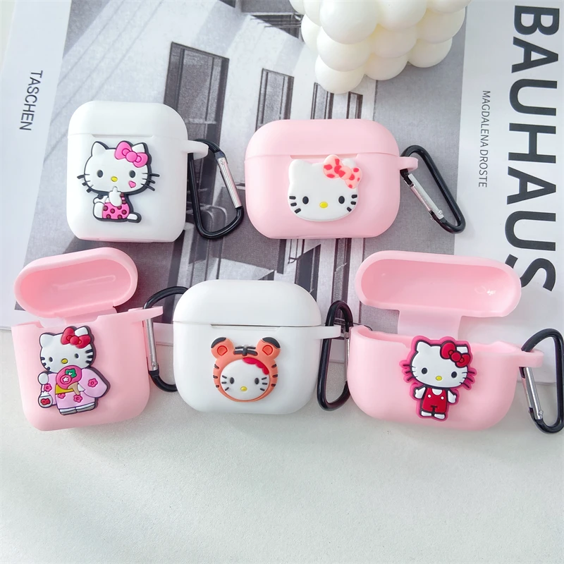 MINISO Sanrio Hello Kitty Earphone Cover For Apple AirPods 1 2 3 Generation Airpods Pro/Pro2 Wireless Bluetooth Headphone Case