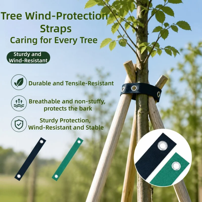 2/4pcs Tree Support Straps Wind-break Belt of Trees Plant Branch Belt Windproof Yard Tear-Resistant Pre-Shaped Securing Straps