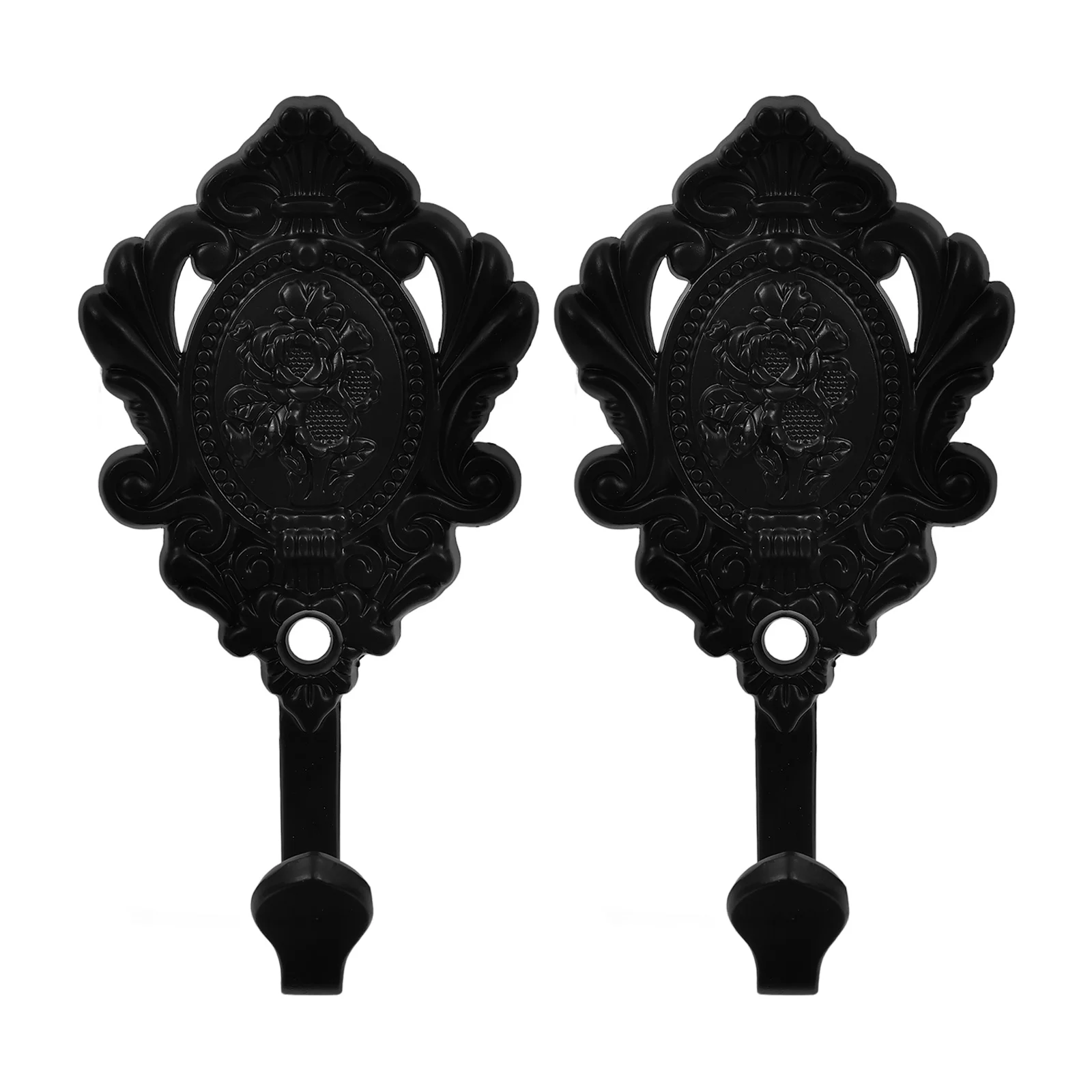 

2Pcs Metal Curtain Holdbacks Zinc Alloy Vintage Design Wall Hooks for Curtains Towels Belts Bags Hanging Decor Accessories