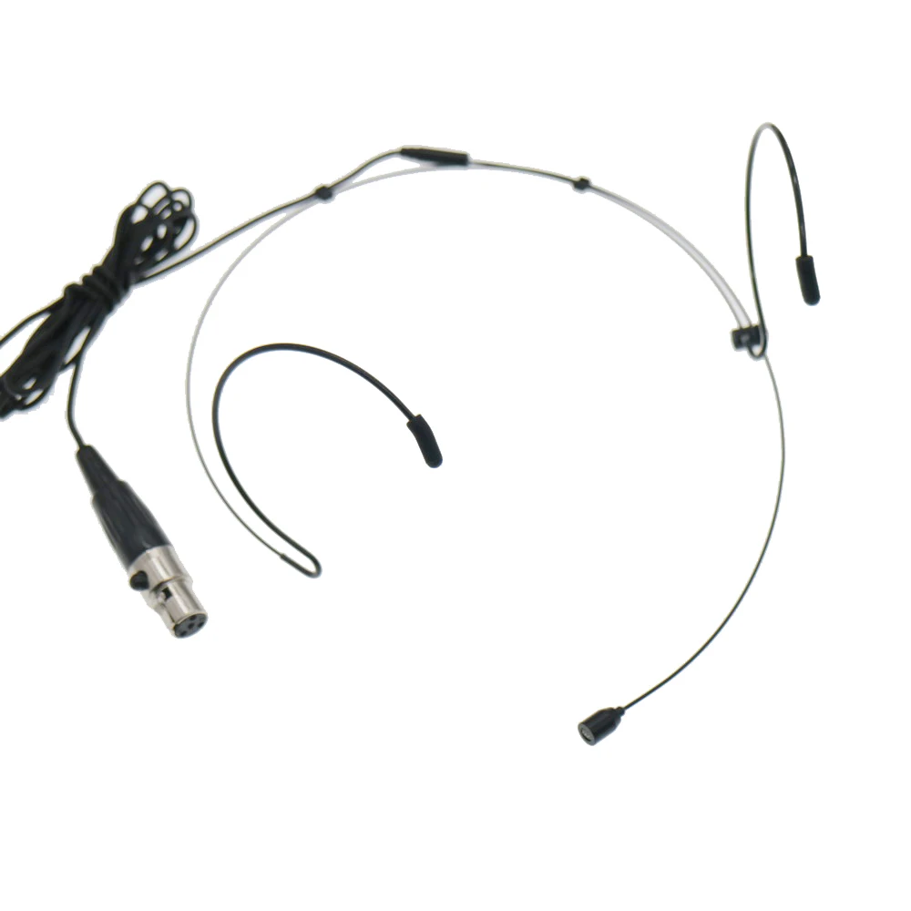 

H53B Black Single Earset Hook Headset Microphone TQG 4Pin For Shure UR4D+ UR2 ULXD SLX PGX QLX AD4D Wireless