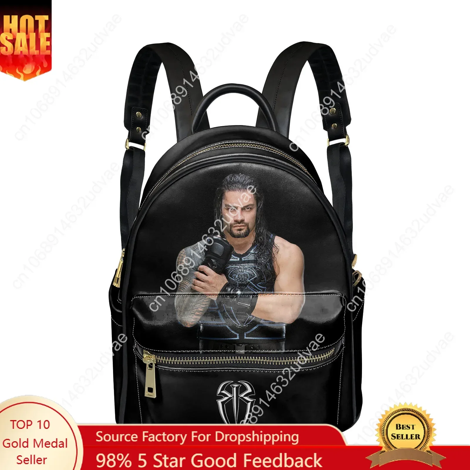 Roman Reigns Backpack Womens Men Knapsack Personalized Text Image Double Shoulder Bag Business Bookbag Rucksack Gift Daypack