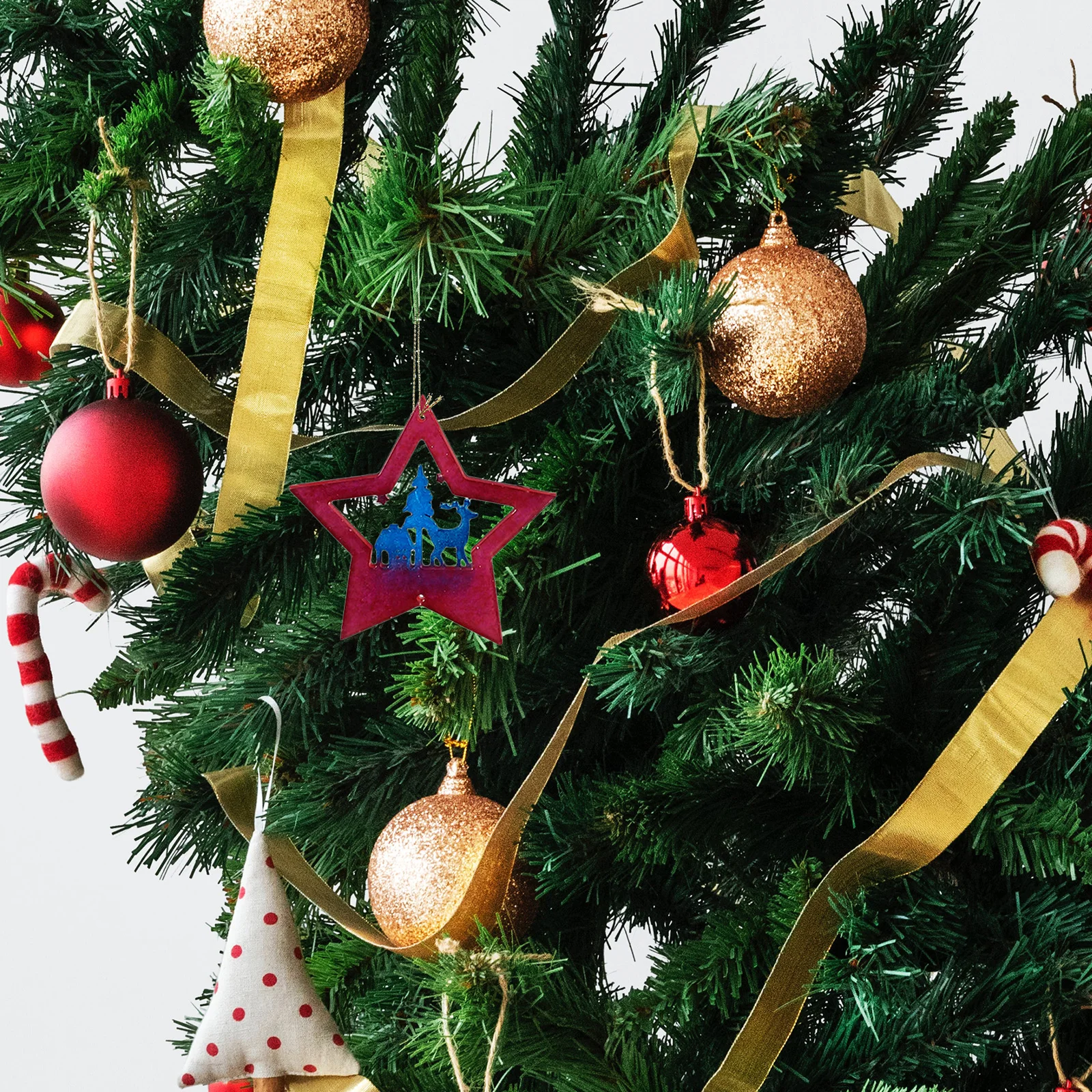 

Xmas Ornaments Christmas Tree Pendant Mold Jewelry Resin Molds Silicone Star Decor