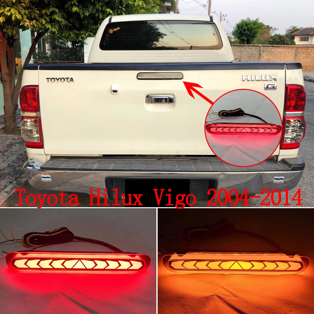 

1 шт. светодиодный высокий стоп-сигнал с указателем поворота для Toyota Hilux Vigo 2004-2014, лампа заднего бампера для повышенной видимости