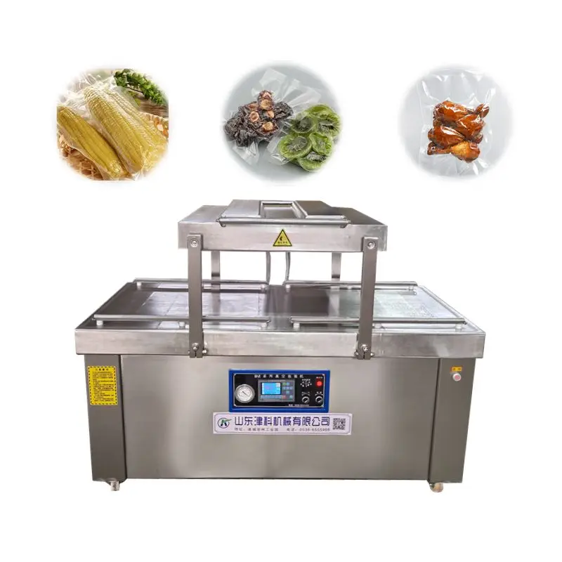 

CE Commercial DZ700/800/1000 High-efficiency Automatic Double Chamber Vacuum Sealer for Coffee Meat Rice Packing Machine