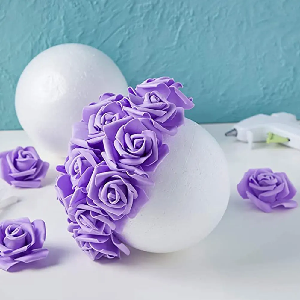 

2 Pcs Foam Ball Props Foams Adornment Polystyrene Balls Small Diy Wedding Decor Giant Hollow White Child Christmas