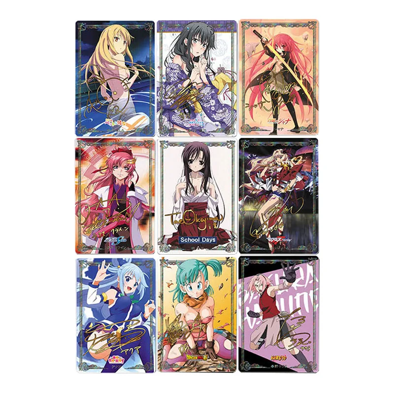 

9 шт./компл. 59X86 мм Diy Goddess Story Haruno Sakura Коллекционная карта Цветная карта с флэш-фирсом Bulma Аниме-карта Подарочные игрушки