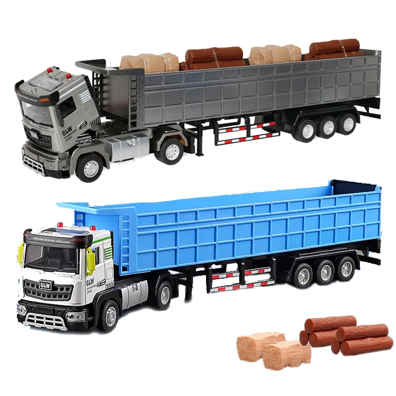 ダンプトラック合金 + プラスチックダイキャストモデルエンジニアリング輸送プレイ車両おもちゃサウンドライトプルバックコレクションギフト子供のための