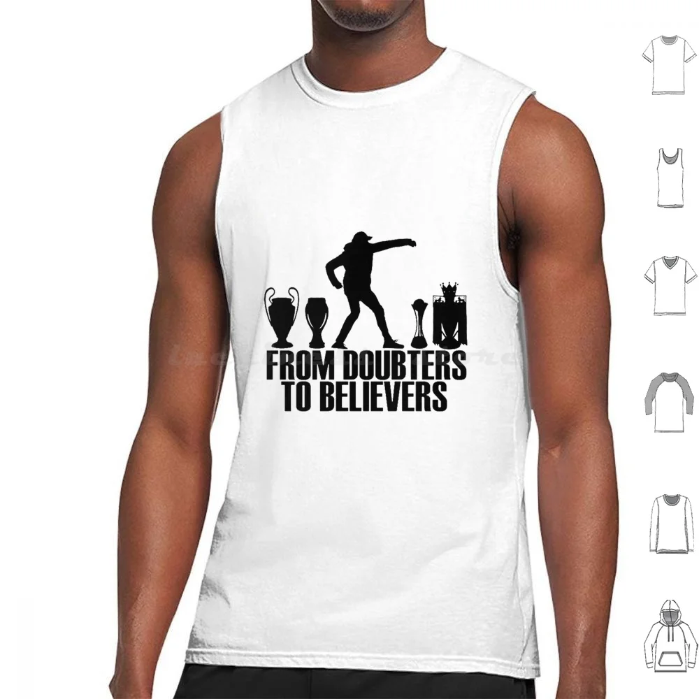 From Doubters To Believers Tank Tops Print Cotton Football Soccer Jurgen Klopp Anfield Klopp League Salah Football Club