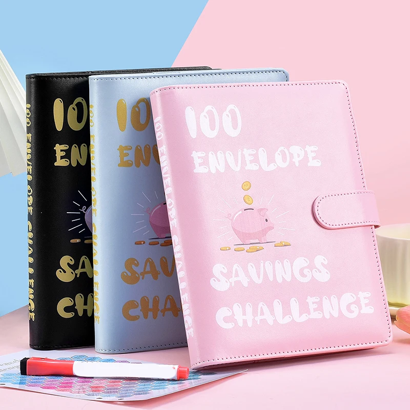 현금 봉투가 포함된 100개 봉투 챌린지 예산 바인더 돈을 절약하는 쉽고 재미있는 방법 예산 책정을 위한 예산 플래너 도서