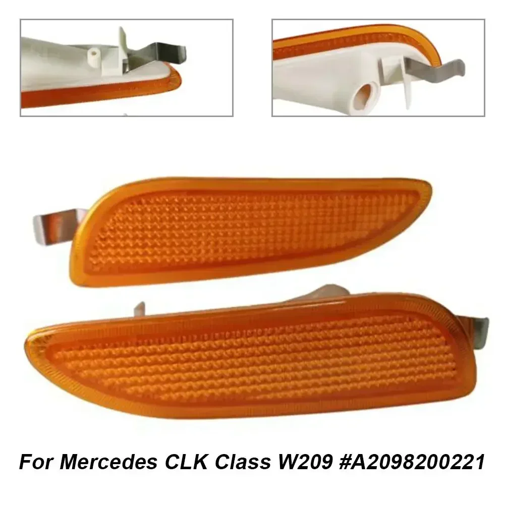 Bumper Mounted Side Marker Light Left Right PAIR  For Benz 03-09 CLK 320 350 500 Marker Light Turn Signal Lamp
