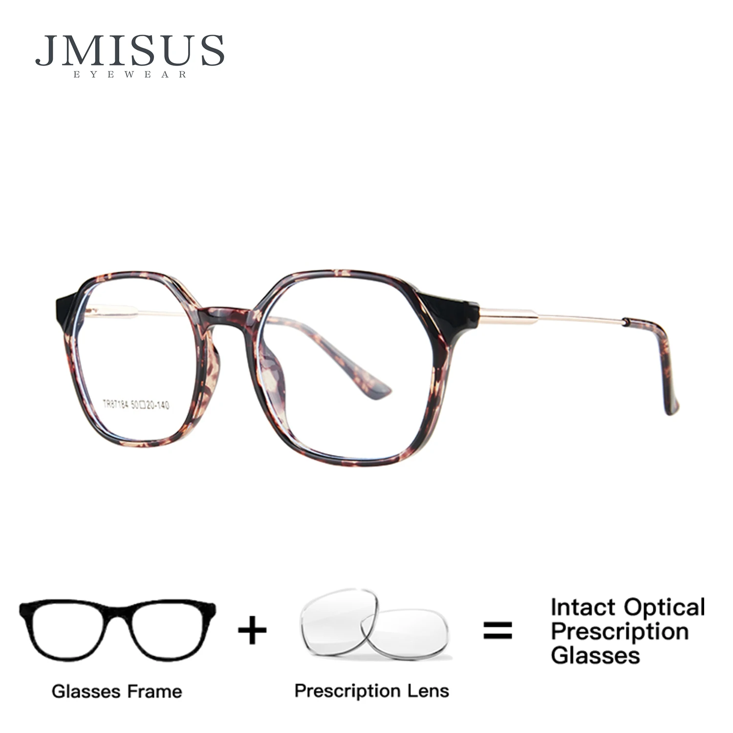 

JMISUS Fashion Round Prescription Glasses Anti Blue Light/Photochromic Square Acetate Myopia Progressive Eyeglasses for Women
