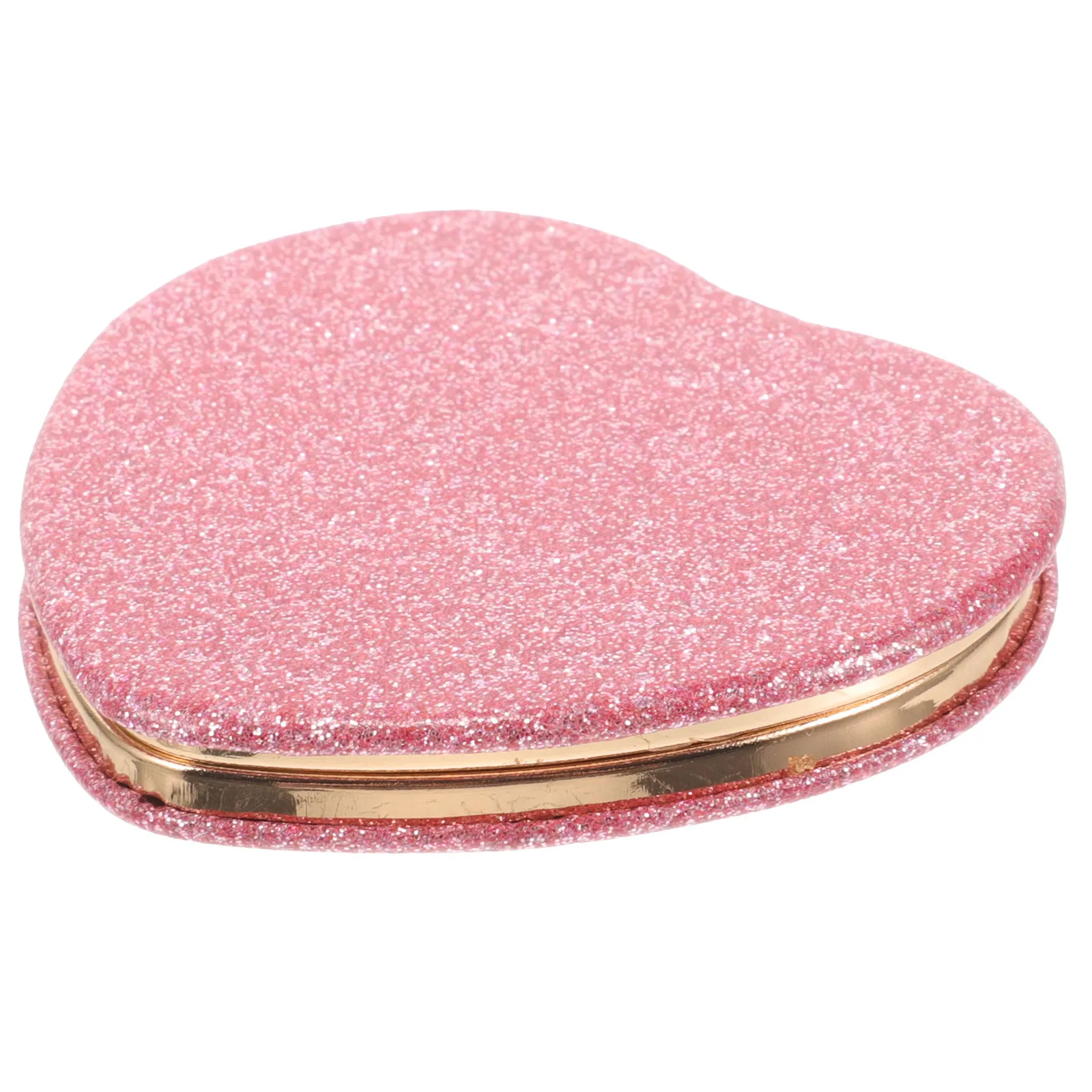 Mini-Spiegel im Herz-Design, tragbar, kompakt, Make-up-Spiegel mit klarer Reflexion, ideal für Frauen, Geschenk-Geldbörse