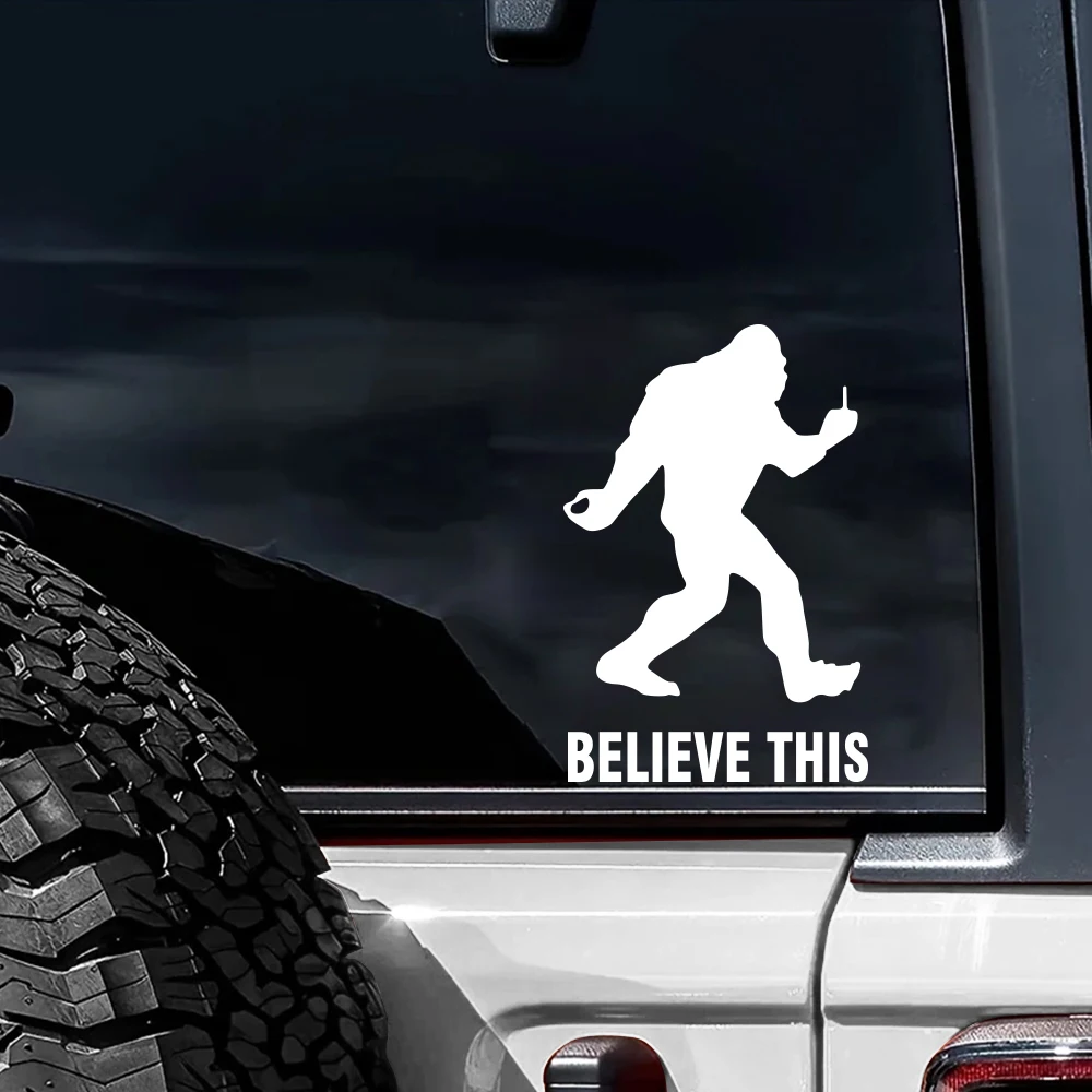 Car Sticker Big Foot Middle Finger Creative PVC Stickers Auto Color Vinyl Film Waterproof Car Exterior Decorative Accessories