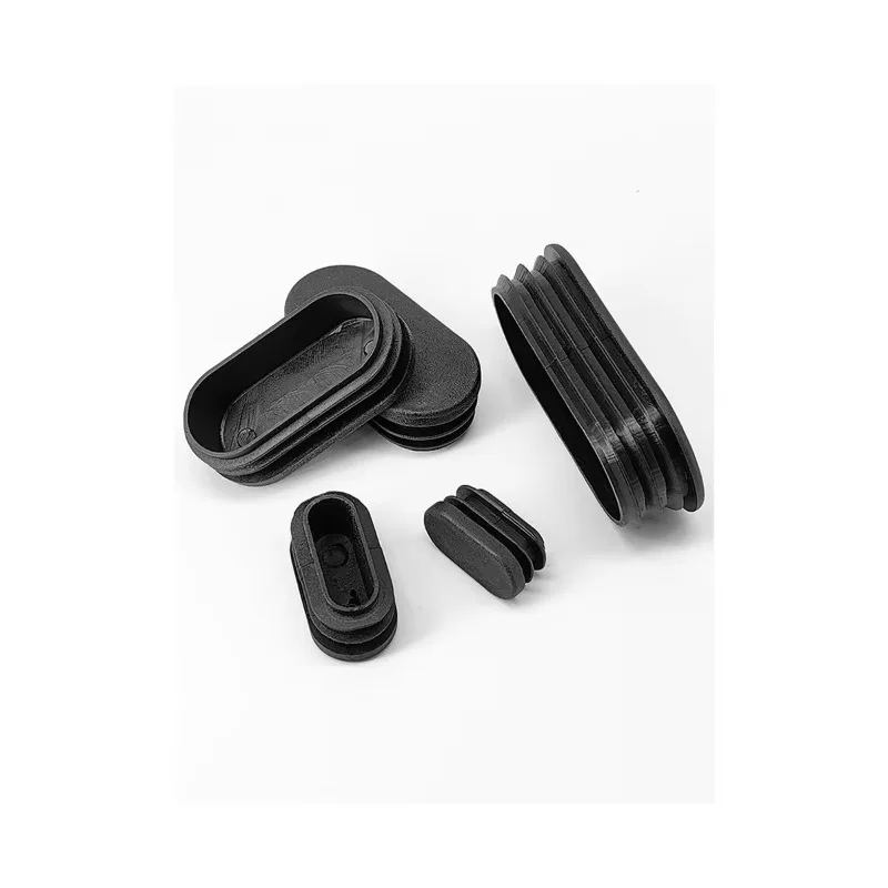 15x30-50x120mm oval plastic black and white foot pads steel pipe inner plug