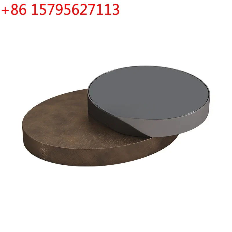 

Современный минималистичный круглый журнальный столик, высококачественный вращающийся комбинированный журнальный столик.