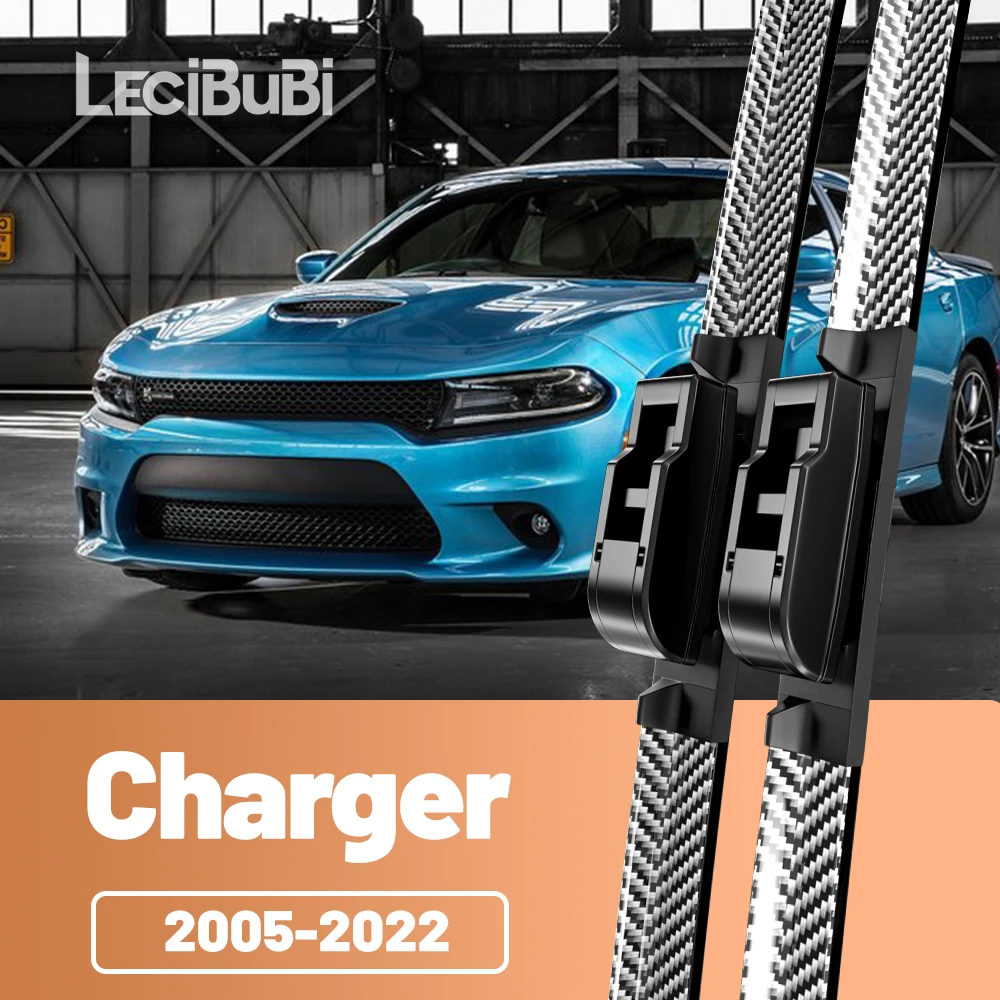 2 stücke Frontscheibe Scheibenwischerblätter Carbon Faser Scheibenwischer Für Dodge Charger 2005-2022 2006 2009 2010 2011 2012 2013 2017