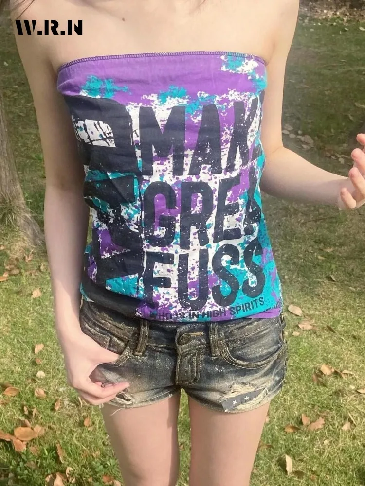 Hotsweet 2000S Stile Vita alta Casual Sexy Slim Street Jean Shorts Donna Y2K E-Girl Guaina strappata Shoujo Pantaloncini di jeans