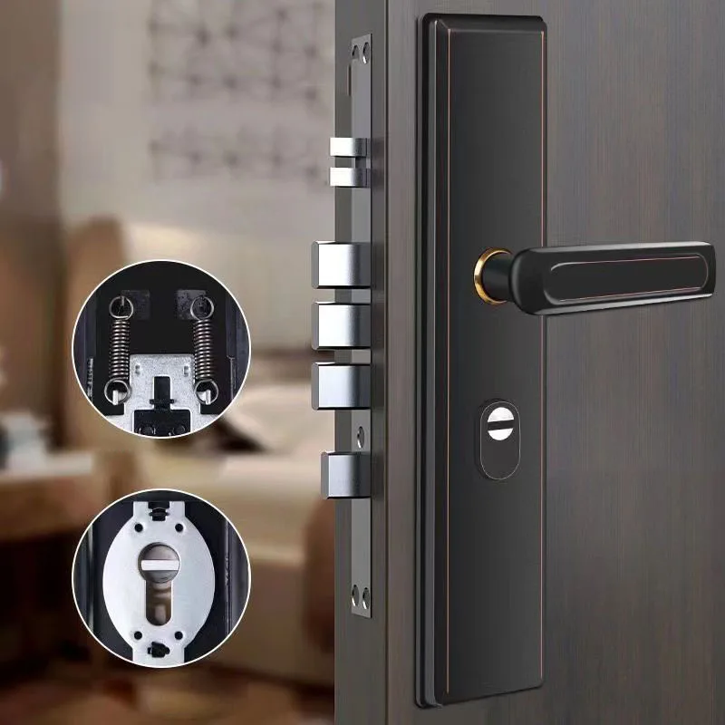 

Multi Function Anti-theft Entrance Gate Lock plate Anti-explosion Security Stainless Steel Widen Lock Handle