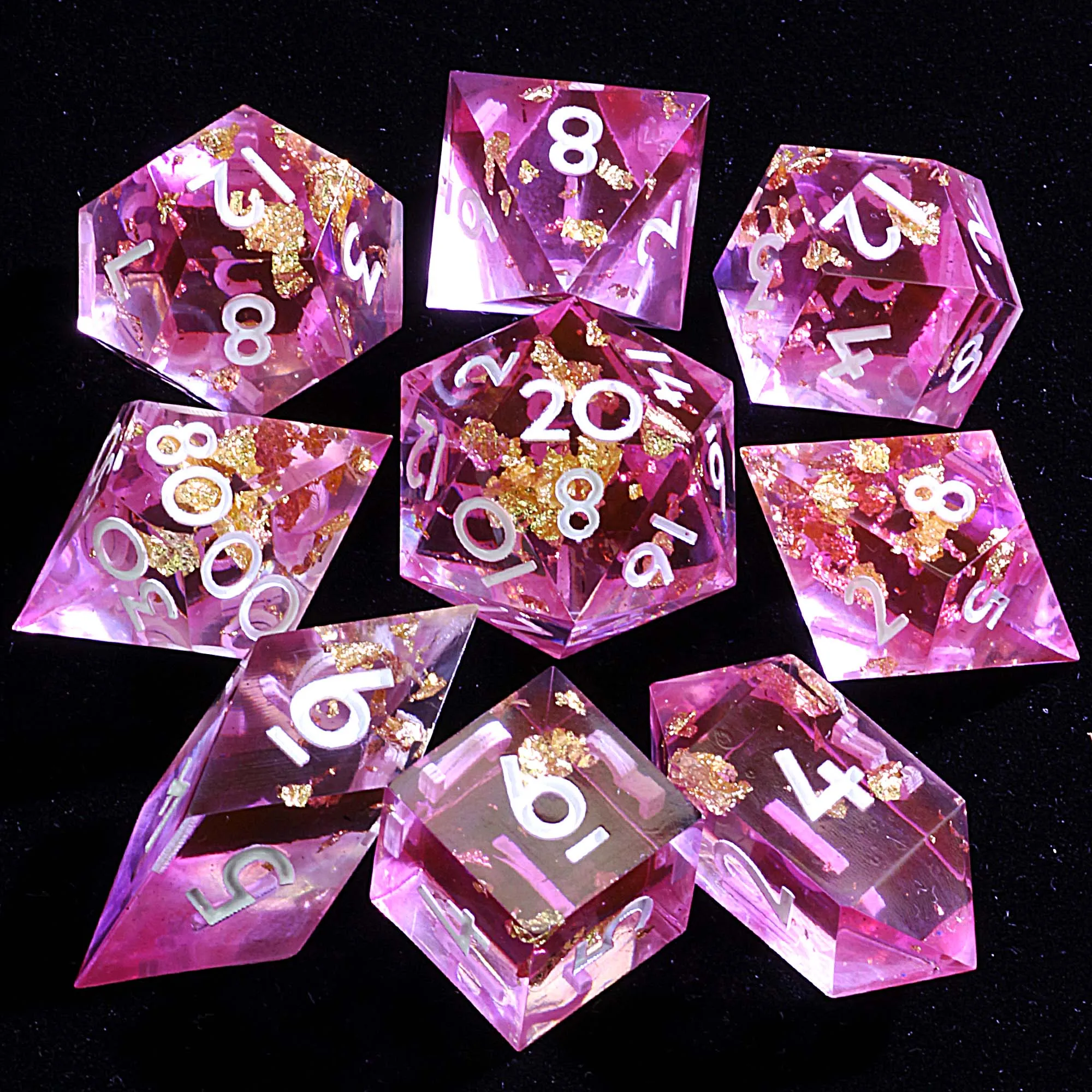 

Наборы кубиков из многогранной смолы DD из розового золота «Кунт Мираж»