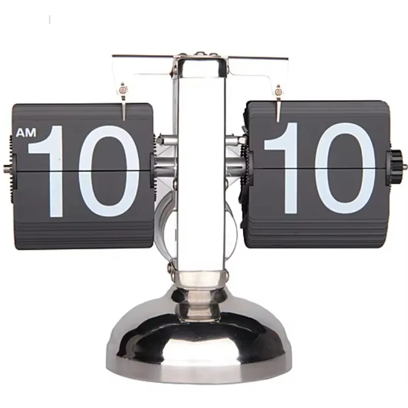 

Balanced metal auto-flip clock desktop decorative clock