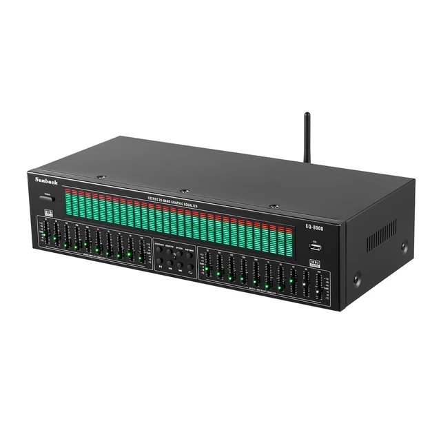 Nowy korektor EQ analiza widma muzycznego Stereo 20-pasmowy korektor graficzny BT5.4 EQ-8000 wielofunkcyjny cyfrowy odtwarzacz audio