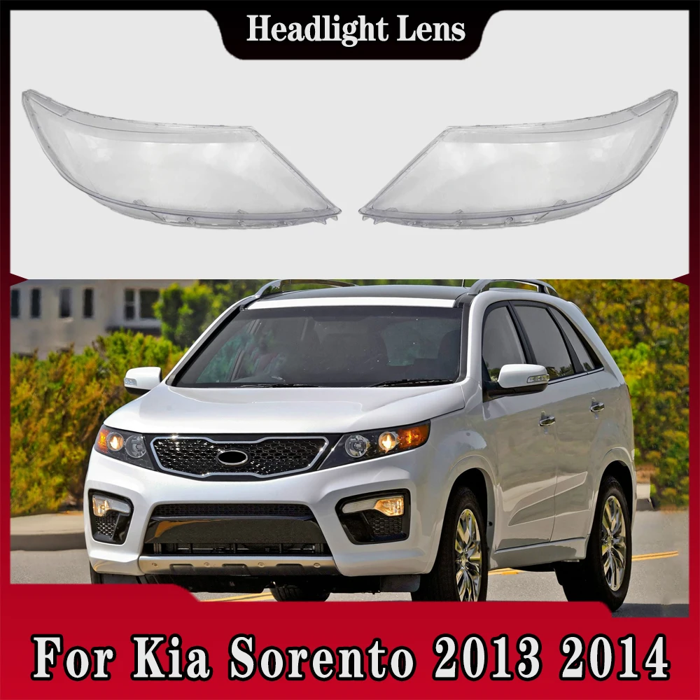

For Kia Sorento 2013 2014 Front Headlamp Cover Headlight Lens Transparent Shell Plexiglass Replace Original Lampshade