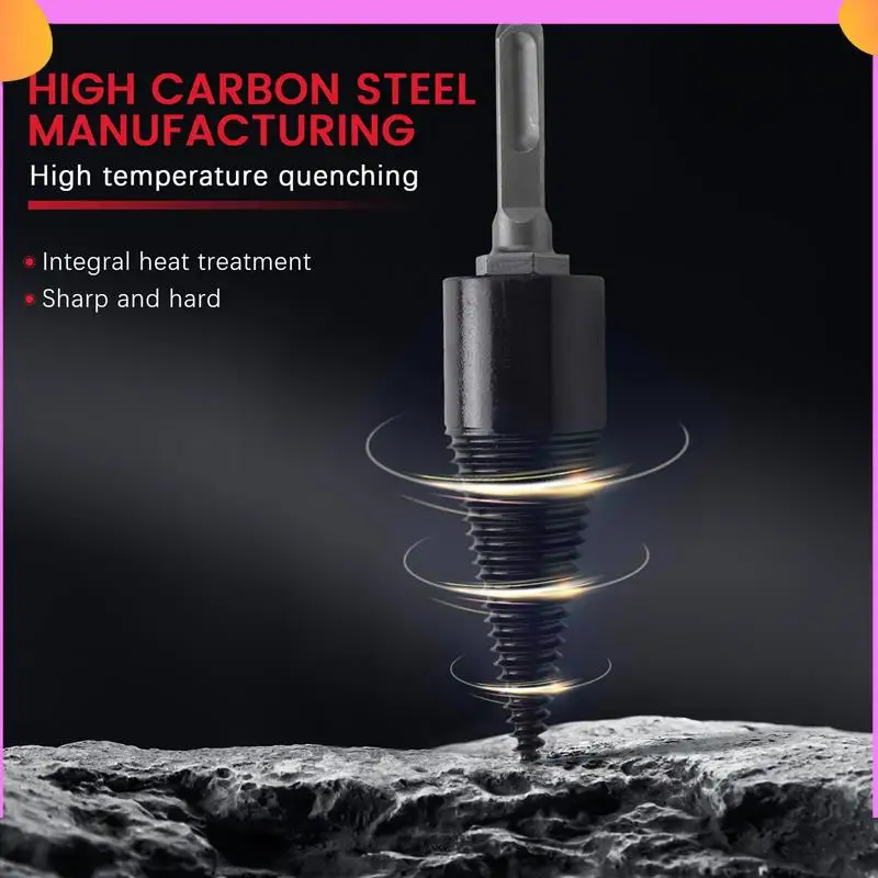 

A23P Removable Firewood Log Splitter Drill Bit, Wood Splitter Drill Bits Split Drilling Tools Drill Bit Wood Chopping Bit