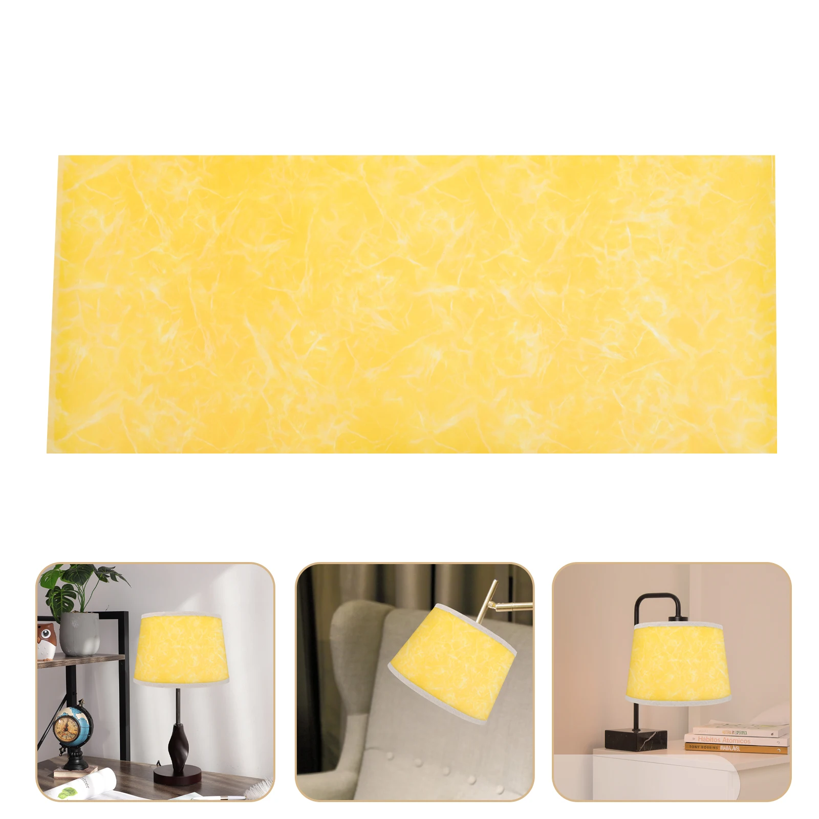 

2 Rolls 60cm Gold PVC Lampshade Material for Table Floor Lamps Light Covers DIY Crafts Easy Install Detachable