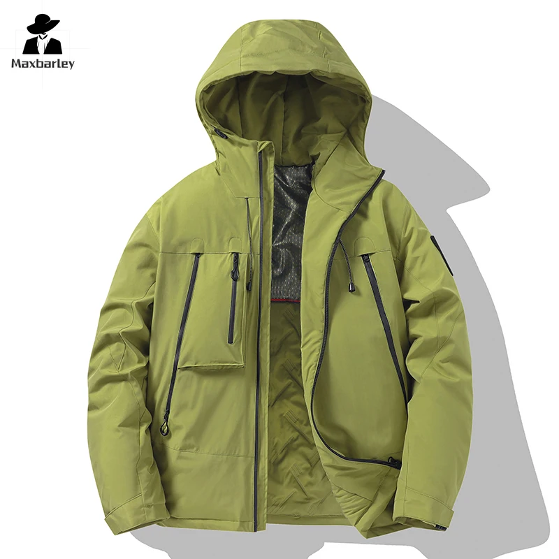 2024 New Winter Jacket Men Women Outdoor Ski Waterproof Graphene Warm Hooded Parka Male Street Casual Multi Pocket Padded Jacket