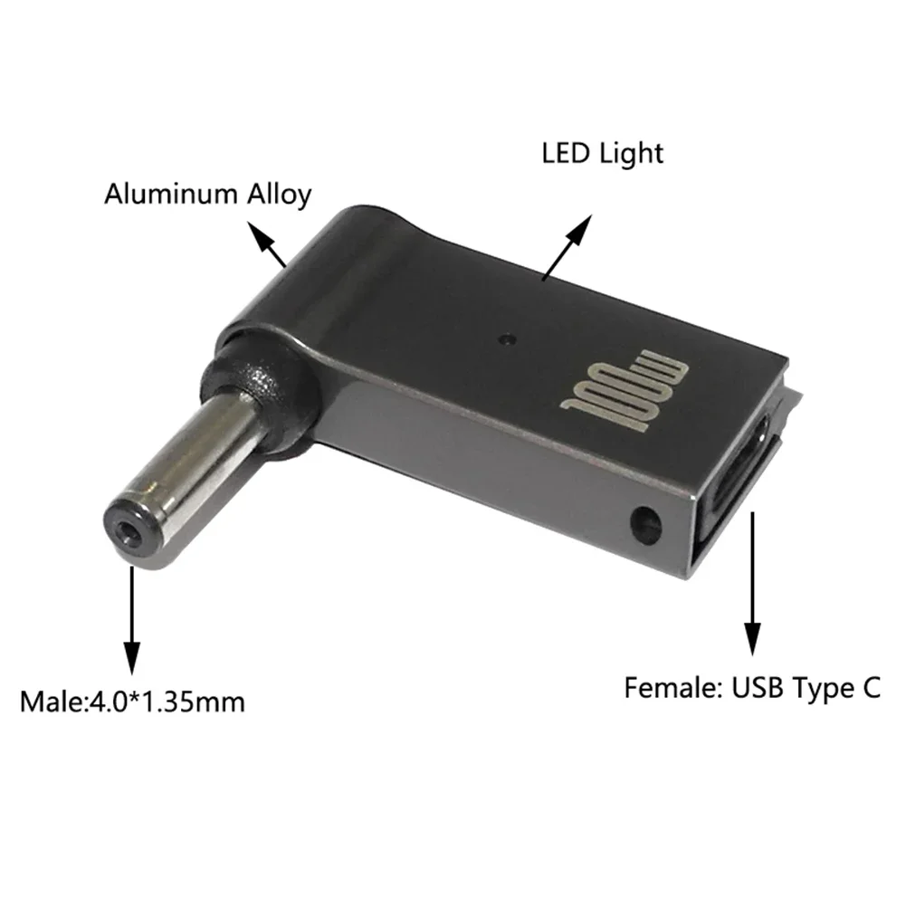 Ładowarka PD 100W do laptopa Zasilacz Złącze USB typu C żeńskie do DC męskie Wtyczka Jack Konwerter do Acer Samsung Lenovo — zdjęcie produktu 4